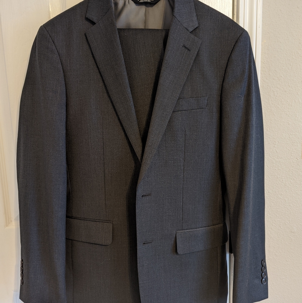 Jos A Bank Slim Suit Charcoal